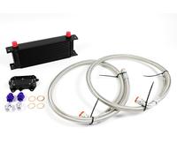 Kit 13 Rangées Refroidisseur D’Huile + Tuyau Stahlflex AN8 Pour AUDI A3 TT