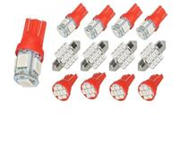 Kit 13pcs Ampoules LED pour intérieur pour voiture T10 31mm Kit | Couleur vif, pour kit complet 13pcs, compatible T10 et 31mm, installation pour facile, idéal personnalisation