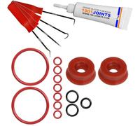 KIT 14 JOINTS ENTRETIEN GROUPE VALVE DE DRAINAGE RACCORD TUYAU PISTON D'INFUSION MACHINE À CAFÉ REMPLACEMENT COMPATIBLE AVEC JURA IMPRESSA AEG KRUPS ETC… (CROCHET)
