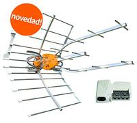 Televes Kit antenne TV Ellipse UHF 148910 + source d'alimentation 579401 - Canaux 21 à 60