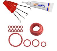 KIT 15 JOINTS ENTRETIEN GROUPE SOUPAPE DE SUPPORT RÉSERVOIR D'EAU TUYAUX DE PRESSION MACHINE À CAFÉ REMPLACEMENT COMPATIBLE AVEC PHILIPS SAECO GAGGIA SPIDEM ETC… (CROCHET)