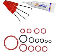 KIT 15 JOINTS ENTRETIEN VALVE DE SUPPORT SOUPAPE A VAPEUR GROUPE D'INFUSION SOUPAPE D’ÉCOULEMENT MACHINE À CAFÉ REMPLACEMENT COMPATIBLE AVEC PHILIPS SAECO SPIDEM GAGGIA ETC… (CROCHET)