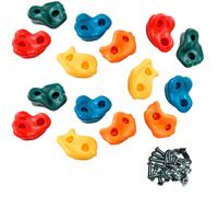 15 pierres à grimper d'escalade pour structures de jeux - fixations inclues multi-couleurs TU