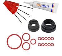 KIT 16 JOINTS ENTRETIEN GROUPE D'EXTRACTION VANNE DE SORTIE RÉSERVOIR D'EAU TUYAU DE PRESSION MACHINE À CAFÉ REMPLACEMENT COMPATIBLE AVEC PHILIPS SAECO GAGGIA SPIDEM RI EP HD SM SUP ETC… (CROCHET)