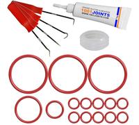 KIT 16 JOINTS ENTRETIEN RÉSERVOIR D'EAU FLOWMETER DÉBITMÈTRE THERMOBLOCK GROUPE D'INFUSION TUYAU MACHINE A CAFÉ REMPLACEMENT COMPATIBLE AVEC DELONGHI EABI EAM ECA ESAM PHILIPS HD5720 AEG CAFFE ETC…