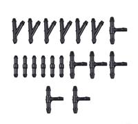 Kit 18 Connecteurs Tuyau Lave-glace Raccords Kit 18 Connecteurs | Splitter Y pour T I Embouts Gicleur pour Nettoyage Pare-brise Accessoires Remplacement Tuyauterie Auto