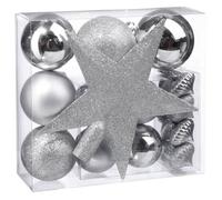 Kit 18 Pièces de Décoration pour Sapin de Noël COLORAMA - Feeric lights & christmas - Argent