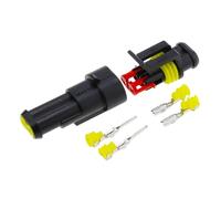 Kit 2-5 fiches de fil étanches à 2 broches 1/2/3/4/5/6 broches adaptées aux connecteurs étanches automobiles(2PIN,2Set)