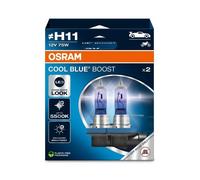 Osram Lampes de phares halogènes COOL BLUE® BOOST H11 – jusqu'à 5 500 K – 2 lampes – tout-terrain