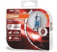 Kit 2 Ampoules halogène auto Osram NIGHT BREAKER® LASER H4 12V 64193NL-HCB G