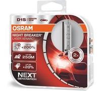 Osram XENARC NIGHT BREAKER LASER D1S Next Generation, luminosité supérieure + 200%, ampoule xénon HID, lampe à décharge, 66140XNN-HCB, boîtier duo (2 lampes)