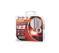 Osram XENARC NIGHT BREAKER LASER D1S Next Generation, luminosité supérieure + 200%, ampoule xénon HID, lampe à décharge, 66140XNN-HCB, boîtier duo (2 lampes)