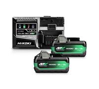 Kit de démarrage HIKOKI (2x batteries Multi-Volt BSL36B18 (18V-8.0Ah / 36V-4.0Ah) + chargeur rapide UC18YSL3) UC18YSL3WJZ