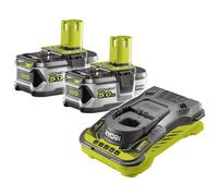 Kit 2 batteries et chargeur rapide - RYOBI - RC18150-250G - Lithium+ 18V - 2 x 5,0Ah - Chargeur rapide inclus