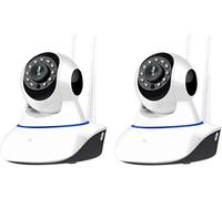 Kit 2 caméras IP Caméra Wi-Fi HD 720p motorisée infrarouge avec application YOOSEE