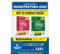 Kit 2 codici normativi civile e penale 2025 per il concorso in Magistratura