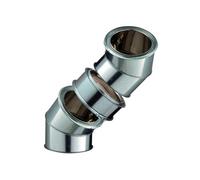 Kit 2 coudes à 45 degrés + 10 cm Inox-Galva Poujoulat Diamètre 150 CHEMINEES POUJOULAT