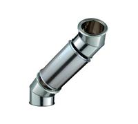 Kit 2 coudes à 45 degrés + 45 cm Inox-Galva Poujoulat Diamètre 150 CHEMINEES POUJOULAT