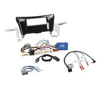 Kit 2-DIN avec vide poche compatible avec Nissan Qashqai/X-Trail SWC/antenne/USB