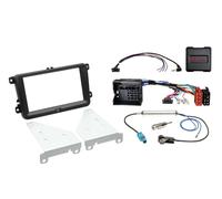 ACV Kit installation autoradio 2DIN AP03 - SWC, adaptateur antenne - Compatible VW/Seat/Skoda, noir