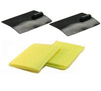 Kit 2 électrodes silicone caoutchouc 50 x 100 mm 2 éponges poches hydratantes ionophorèse tens électrostimulation tige 2 mm
