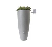 Kit 2 en 1 avec bac à fleur amovible - 300 L - Gris