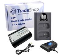 Kit 2 en 1 : batterie + USB type C double batterie double LCD chargeur rapide pour 2 batteries compatible avec Panasonic Lumix DC-S5 II/IIX, DC-S5K G9