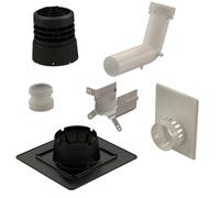 Kit 2 en 1 CHEMILUX B22p-B23p simple paroi D80 noir entrée plafond et mural - UBBINK - 184448