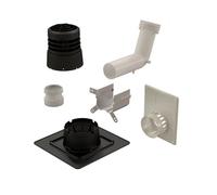 Kit 2 en 1 CHEMILUX B22p-B23p simple paroi D80 noir entrée plafond et mural - UBBINK - 184448