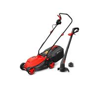 Kit 2 en 1 Tondeuse 1300W coupe 32 cm avec coupe-bordures 250W Elem Technic TDE3213CBE22 capacité du bac récolteur : 30 L