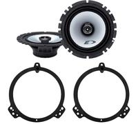 Kit 2 enceintes avant ALPINE SXE-1725S 16,5 cm avec 2 supports compatibles avec Audi A3 03-13, Audi A4 04-08, Toyota Yaris/Verso 99-03, Mercedes W211/C219, Renault Captur 2013, Seat Exeo 08-13.