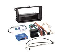 Kit 2-ISO avec vide poche pour véhicules Seat/Skoda/VW SWC/antenne DIN