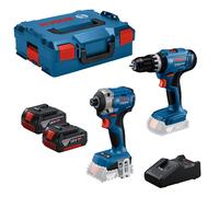 Kit 2 outils 18V (GSB 18V-25 + GDR 18V-215) (2x4.0Ah) en L-Boxx - BOSCH 0615A5008D