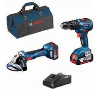 KIT 2 Outils BOSCH GSR/GWS/GKS/GSA/GST + 2 x batterie 18V 4.0Ah Li-Ion - 0615990M4A G