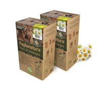 Kit 2 pièces - Paille de Foin de Montagne 600 GR avec Camomille dans Un Distributeur - Aliments naturels et aromathérapie pour Lapins et rongeurs