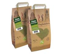 Kit 2 pièces - Paillure Foin Pellet 3 kg - Alimentation compacte pour lapins et rongeurs, riche en fibres et sain pour la digestion