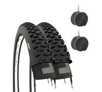 Ecovelò Kit pneus et chambres à air Italie 24 x 1,95 Noir MTB