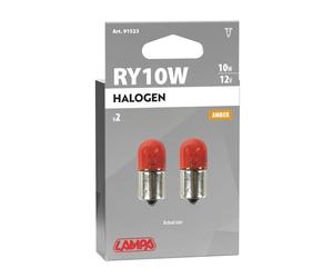 Kit 2 Pz Lampes 12V Lampe Sphérique - RY10W - 10W - BAU15S Orange