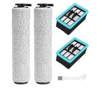Kit 2 Rouleaux Microfibre pour Bissell pour crosswave HF2 Kit | Compatible modèles 3831, 3845, HF2, nettoyage pour efficace sols durs et tapis, pour facile à installer