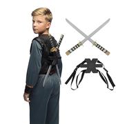 Kit 2 sabres ninja avec support - Noir - Taille Unique