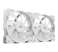 Mars Gaming Ventilateurs MF-PWMX2 Kit 2x120 mm Ultra-silencieux FDB PWM Anti-vibration Blanc