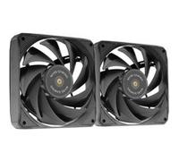 Mars Gaming Ventilateurs MF-NCLX2 - Kit 2x 120mm Ultra-silencieux PWM FDB Pads anti-vibration Noir