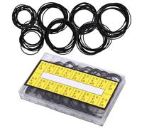 Kit 200 Joints Toriques pour Montres, 18 Tailles 0,5/0,6 mm (16-30 mm) Joints de Fond Montre en Caoutchouc Bagues d'Étanchéité Couvercle Arrière pour la Réparation et le Remplacement Montres