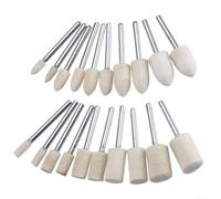 Kit 20pcs Disques Feutre Polissage 3mm Cylindre | 20 assorties, cylindrique, tige 3mm, pour idéal métal et verre, finition brillante