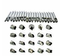 Kit 20pcs Outils de Perforation Poinçonnage Poinçon Emporte-pièce à Main sur Cuir Estampage en Acier au Carbone pour DIY Maroquinerie Artisanat Cuir