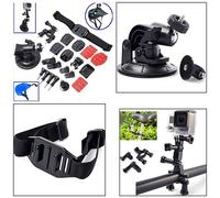 Kit 24 pcs Trépied Adaptateur Ventouse Support Sangle Casque Caméra Gopro Hero 2 3 4 3+