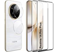 Kit 2x Films Écran + 2x Protections Caméra En Verre Trempé Pour Realme 14 Pro+ (0,33 Mm, 9h) Hd Anti-Bulles Anti-Traces