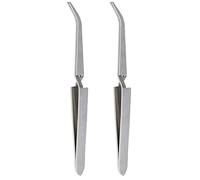 Kit 2x Multi-usage Pince à Former Ongles Acrylique Pincette en Acier à pick-up Nail Gel Strass