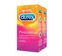 Kit 2x Préservatifs stimulants Durex Pleasuremax avec côtes, 24 préservatifs