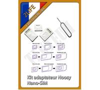 KIT 3 ADAPTATEURS NANO SIM - MICRO SIM - SIM STANDARD POUR SAMSUNG IPHONE